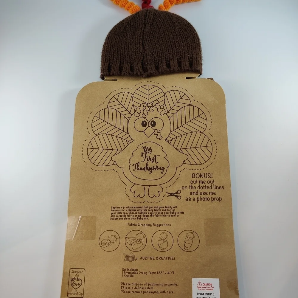 Turkey Swaddle and Hat - Picture 2 of 5